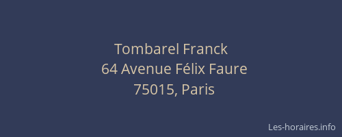 Tombarel Franck