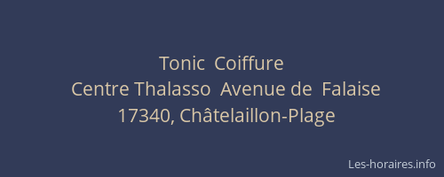 Tonic  Coiffure