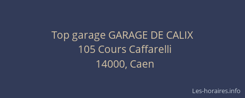 Top garage GARAGE DE CALIX