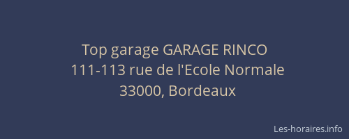 Top garage GARAGE RINCO