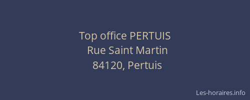 Top office PERTUIS