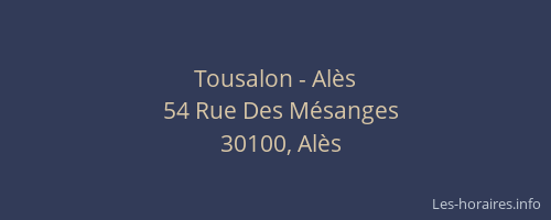 Tousalon - Alès