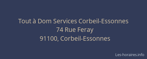 Tout à Dom Services Corbeil-Essonnes