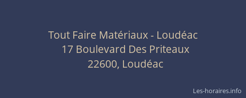 Tout Faire Matériaux - Loudéac