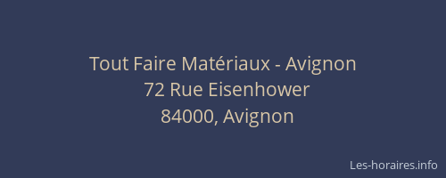 Tout Faire Matériaux - Avignon