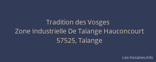 Tradition des Vosges