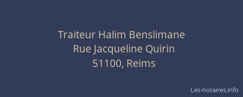 Traiteur Halim Benslimane