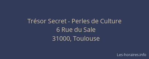 Trésor Secret - Perles de Culture