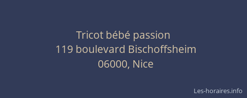 Tricot bébé passion