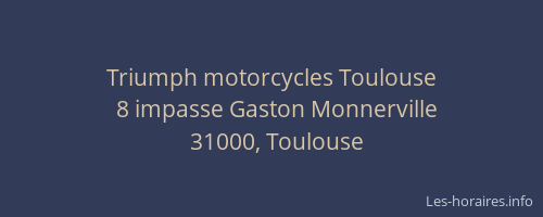 Triumph motorcycles Toulouse