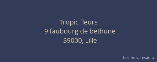 Tropic fleurs