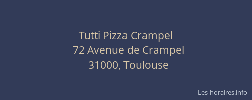 Tutti Pizza Crampel