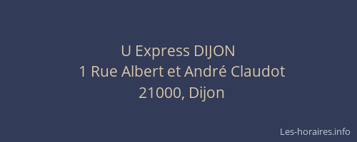 U Express DIJON