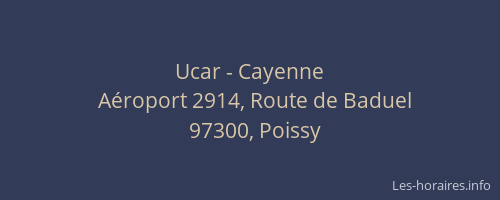 Ucar - Cayenne