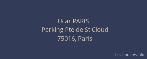 Ucar PARIS