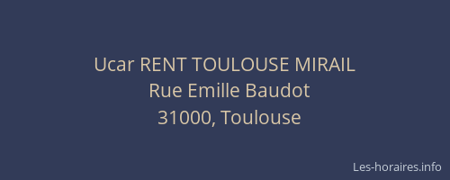 Ucar RENT TOULOUSE MIRAIL