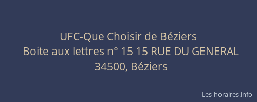 UFC-Que Choisir de Béziers