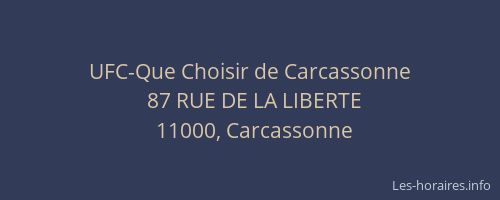 UFC-Que Choisir de Carcassonne