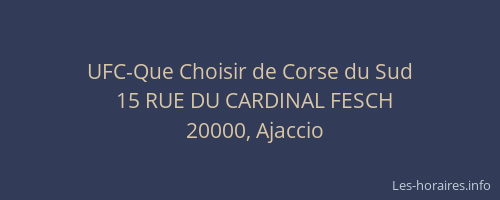 UFC-Que Choisir de Corse du Sud