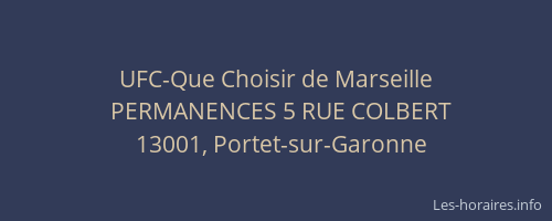 UFC-Que Choisir de Marseille