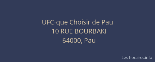 UFC-que Choisir de Pau