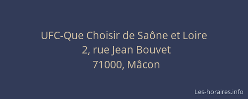 UFC-Que Choisir de Saône et Loire