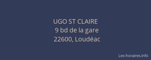 UGO ST CLAIRE