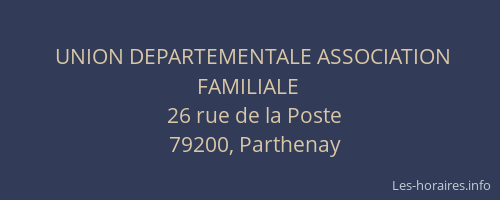 UNION DEPARTEMENTALE ASSOCIATION FAMILIALE