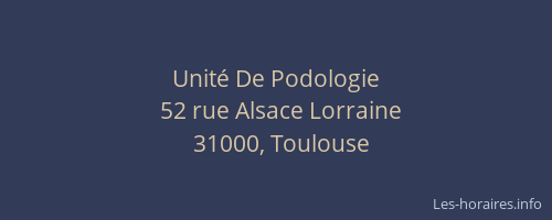 Unité De Podologie