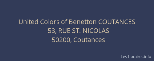 United Colors of Benetton COUTANCES