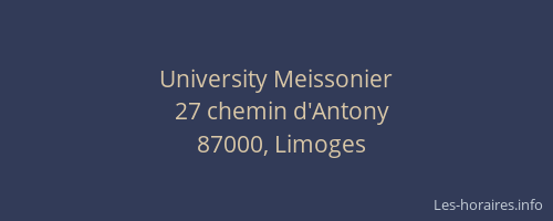 University Meissonier