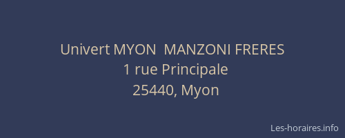 Univert MYON  MANZONI FRERES