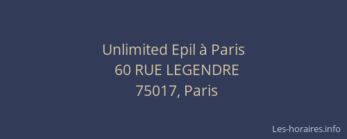 Unlimited Epil à Paris