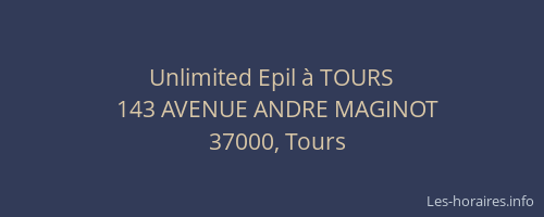 Unlimited Epil à TOURS