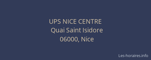 UPS NICE CENTRE