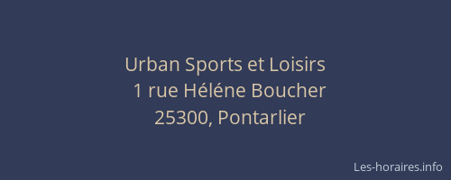 Urban Sports et Loisirs