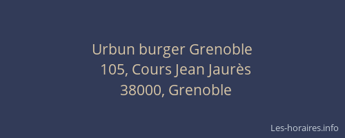 Urbun burger Grenoble