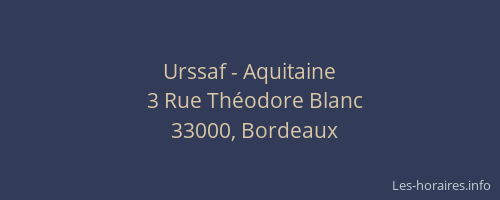 Urssaf - Aquitaine