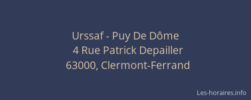 Urssaf - Puy De Dôme