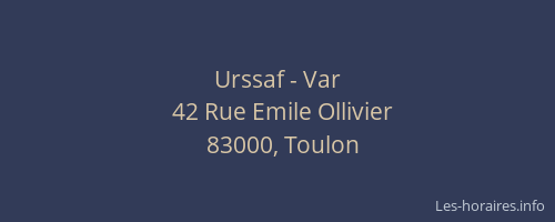 Urssaf - Var