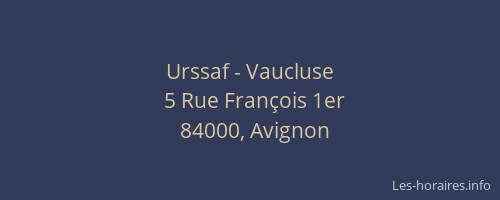 Urssaf - Vaucluse