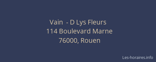 Vain  - D Lys Fleurs