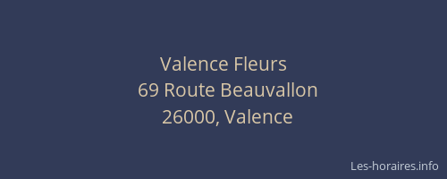 Valence Fleurs