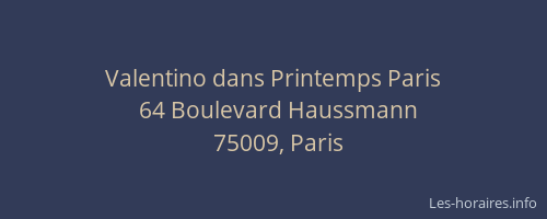 Valentino dans Printemps Paris