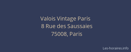 Valois Vintage Paris