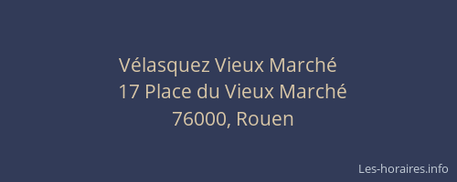 Vélasquez Vieux Marché