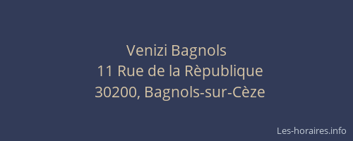 Venizi Bagnols