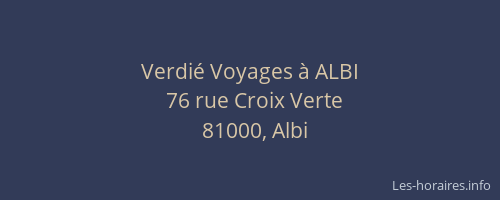 Verdié Voyages à ALBI