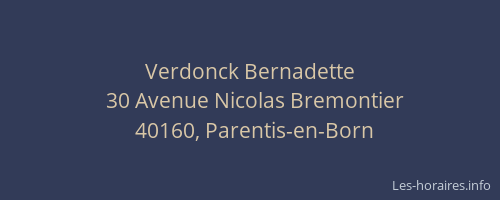 Verdonck Bernadette