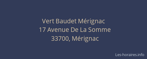 Vert Baudet Mérignac